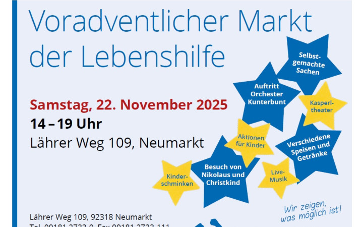 Lebenshilfe Neumarkt Voradventlicher Markt 2025