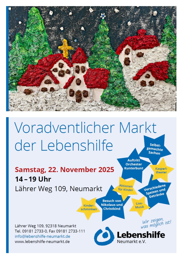 Lebenshilfe Neumarkt Voradventlicher Markt 2025