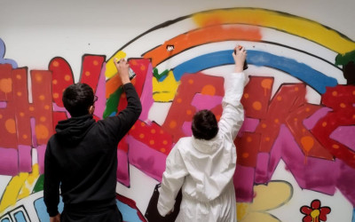 K1600 Lebenshilfe Neumarkt e.V. Gestaltung der Chill und Leseecke Graffiti