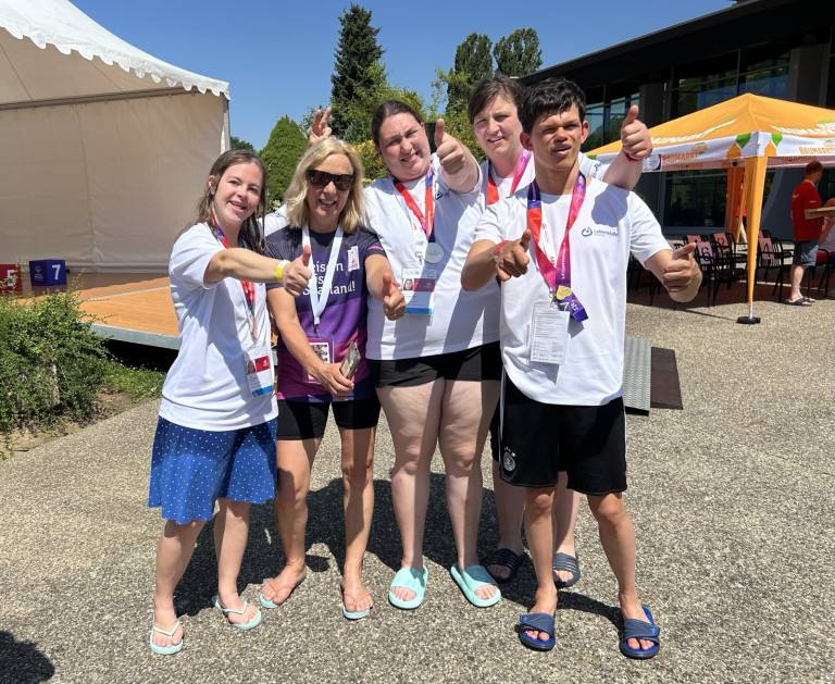 Erfolgreiche SportlerInnen bei den Special Olympics Saarbruecken 2026