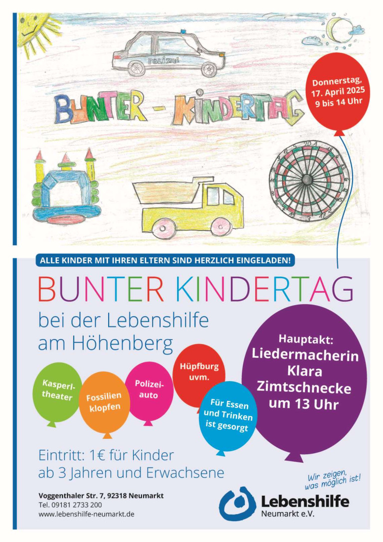 Bunter Kindertag 2025 Veranstaltungsplakat